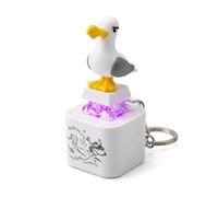 Seagull Mine Sound Button Keychain, Con Sonido Real Y Luz Led,Recargable BotóN RelajacióN Para Divertirse Y Aliviar El EstréS,1pcs