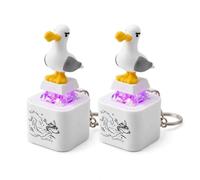 Seagull Mine Sound Button Keychain, Con Sonido Real Y Luz Led,Recargable Fidget Toys Para Aliviar El EstréS,2pcs