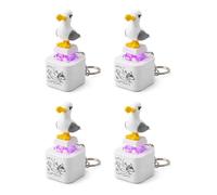Seagull Mine Sound Button Keychain, Con Sonido Real Y Luz Led,Recargable Keychain Para Divertirse Y Aliviar El EstréS,4pcs