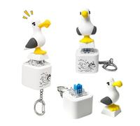 Seagull Mine Sound Button Keychain, Con Sonido Real Y Luz Led,Recargable Uguete AntiestréS Con Forma De Teclado Para Divertirse Y Aliviar El EstréS,2pcs