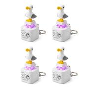 Seagull Mine Sound Button Keychain, Con Sonido Real Y Luz Led,Recargable Uguete AntiestréS Con Forma De Teclado Para Divertirse Y Aliviar El EstréS,4pcs