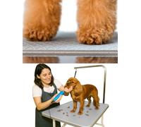 Seagull Tapete Multiusos de Goma Espuma para Mascotas 90x60cm, Suave, Antideslizante, Impermeable, Tapete de Mesa Peluqueria Canina, Tapete de Bañera para Perros y Gatos, Gris Claro