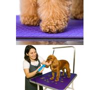 Seagull Tapete Multiusos de Goma Espuma para Mascotas 90x60cm, Suave, Antideslizante, Impermeable, Tapete de Mesa Peluqueria Canina, Tapete de Bañera para Perros y Gatos, Púrpura
