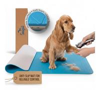 Seagull Tapete Multiusos de Goma Espuma para Mascotas 90x60cm, Suave, Antideslizante, Impermeable, Tapete de Mesa Peluqueria Canina, Tapete de Bañera para Perros y Gatos, Azul Claro