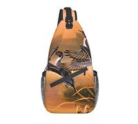 Seagulls By The Lake In The Sunset Crossbody Chest Bag, Bandolera, Mochila de senderismo al aire libre de fin de semana, adecuada para hombres y mujeres