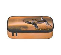 Seagulls by The Lake in The Sunset - Estuche grande con cremallera, bolsa de almacenamiento de papelería, bonita impresión para niños y niñas, suministros escolares de oficina