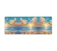 Seagulls by The Sea - Alfombrilla extragrande para teclado y mouse (12 x 31.5 pulgadas), adecuada para ordenadores, consolas de juegos, etc., adecuada tanto para oficina como para estudio, mejorando