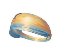 Seagulls by The Sea - Diadema deportiva elástica estampada adecuada para correr, fitness, tenis, yoga