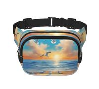 Seagulls by the sea - Riñonera multifuncional estampada unisex a la moda, bolsa de transporte deportiva de viaje