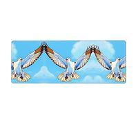 Seagulls in Flight - Alfombrilla de mouse extragrande para computadora, consola, oficina, juegos, sala de estudio, 12 x 31.5 pulgadas, almohadilla de escritorio