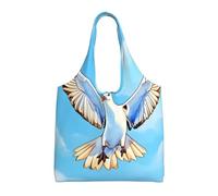 Seagulls in flight - Bolsa de lona estampada para mujer, bolsa de hombro ligera
