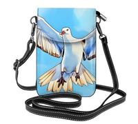 Seagulls in flight - Bolso cruzado pequeño para teléfono para mujer, de piel sintética, con ranuras para tarjetas, correa ajustable