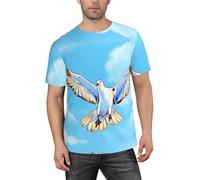 Seagulls in Flight - Camiseta de manga corta para hombre, absorbe la humedad, tallas S-3XL, Negro, S