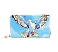Seagulls In Flight - Cartera larga con cremallera para mujer, 7.48 x 4.13 pulgadas, viene con ranuras para tarjetas de crédito en el interior, ligera y duradera., Negro -, Talla única, Moderno
