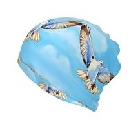 Seagulls in Flight - Gorros multifuncionales y ligeros de ajuste cómodo, gorro de calavera para correr, gorro para dormir, Negro, S