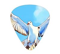 Seagulls In Flight - Juego de 12 púas para guitarra, incluye 3 grosores de púas para guitarras acústicas, ukeleles y más.