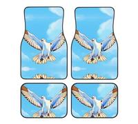 Seagulls in Flight - Juego de 4 alfombrillas estampadas para coche, resistentes al desgaste y a las manchas, perfectas para coches, todoterrenos y furgonetas
