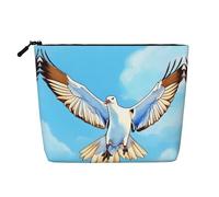 Seagulls in Flight - Neceser versátil de viaje, bolsa de maquillaje de cáñamo falso, multiusos, organizador de accesorios cosméticos, Black, Talla única