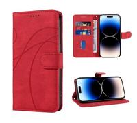 SEAHAI Cuero Funda para Realme 12 5G / Realme 12X 5G Estuche, Carcasa con Suporte/Ranura para Tarjeta/Cierre Magnético/Bloqueo RFID, Flip Billetera Plegable Cubierta Libro - Rojo