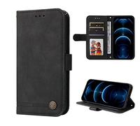 SEAHAI Cuero Funda para Realme 12X 5G / Realme 12 5G Billetera Estuche, Carcasa con Tarjetero/Cierre Magnético/Suporte/Bloqueo RFID, Ultradelgado Cartera Flip Cover Case - Negro