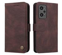 SEAHAI Cuero Funda para Realme GT Neo 3T 5G/Realme GT 2 5G/Realme GT Neo 2 Billetera Estuche, Carcasa con Tarjetero/Cierre Magnético/Suporte, Ultradelgado Cartera Flip Cover Case - Marrón