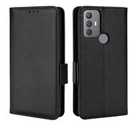 SEAHAI Cuero Funda para TCL 30 SE/TCL 305 / TCL 306 Billetera Estuche, Carcasa con Tarjetero/Cierre Magnético/Suporte/Bloqueo RFID, Ultradelgado Cartera Flip Cover Case - Negro
