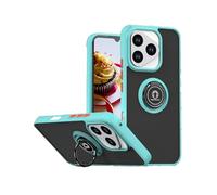 SEAHAI Funda para Honor 400 Lite 5G Estuche, Translúcida Escarchado Duro PC Carcasa Antigolpes TPU Bumper Silicona Cubierta con 360° Anillo Soporte de Metal, Cielo Azul