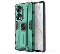 SEAHAI Funda para Honor 70 Estuche, Carcasa de Antigolpes [Rugged Armour] Soporte Plegable Oculto Silicona TPU Bumper Anti-Caída Case - Verde