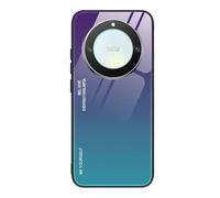 SEAHAI Funda para Honor Magic 6 Lite 5G / Honor X9b, Degradado de Color Carcasa con Tapa Trasera de Cristal Templado & Estuche Silicona TPU con Absorción de Golpes, Azul Degradado