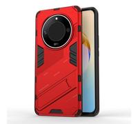 SEAHAI Funda para Honor Magic 6 Lite 5G / Honor X9b Estuche, Carcasa de Antigolpes [Rugged Armour] Soporte Plegable Oculto Silicona TPU Bumper Anti-Caída Case - Rojo