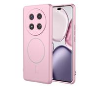 SEAHAI Funda para Honor Magic 7 Lite 5G con Magnética Adsorción Función, Ultradelgado Suave Carcasa de Silicona Líquida, Moda Mate Sedoso Tocar TPU Antigolpes Cubierta - Rosa