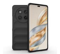 SEAHAI Funda para Honor Magic 7 Lite 5G Estuche, [Diseño de Bolsa de Aire Anticaída] Robusto Carcasa de Suave Silicona Ligera PC + TPU Bumper Anti-caída Rubber Caso - Negro