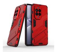 SEAHAI Funda para Huawei Nova 13 Pro Estuche, Carcasa de Antigolpes [Rugged Armour] Soporte Plegable Oculto Silicona TPU Bumper Anti-Caída Case - Rojo
