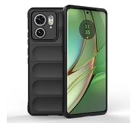 SEAHAI Funda para Motorola Edge 40 Estuche, [Diseño de Bolsa de Aire Anticaída] Robusto Carcasa de Suave Silicona Ligera PC + TPU Bumper Anti-caída Rubber Caso - Negro