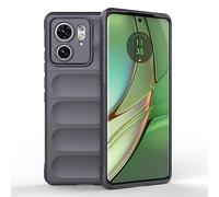 SEAHAI Funda para Motorola Edge 40 Estuche, [Diseño de Bolsa de Aire Anticaída] Robusto Carcasa de Suave Silicona Ligera PC + TPU Bumper Anti-caída Rubber Caso - Gris Oscuro