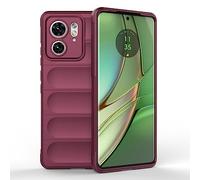 SEAHAI Funda para Motorola Edge 40 Estuche, [Diseño de Bolsa de Aire Anticaída] Robusto Carcasa de Suave Silicona Ligera PC + TPU Bumper Anti-caída Rubber Caso - Morado Oscuro