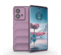 SEAHAI Funda para Motorola Edge 40 Neo Estuche, [Diseño de Bolsa de Aire Anticaída] Robusto Carcasa de Suave Silicona Ligera PC + TPU Bumper Anti-caída Rubber Caso - Púrpura Claro