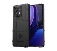 SEAHAI Funda para Motorola Edge 40 Neo Estuche, Militar Carcasa de Silicona Ligera Delgado PC TPU Bumper Anti-caída Rubber Caso - Negro