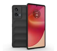 SEAHAI Funda para Motorola Edge 50 Fusion Estuche, [Diseño de Bolsa de Aire Anticaída] Robusto Carcasa de Suave Silicona Ligera PC + TPU Bumper Anti-caída Rubber Caso - Negro