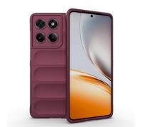 SEAHAI Funda para Motorola Edge 60 Fusion/Edge 60 5G Estuche, [Diseño de Bolsa de Aire Anticaída] Robusto Carcasa de Suave Silicona Ligera PC + TPU Bumper Anti-caída Rubber Caso - Morado Oscuro