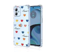 SEAHAI Funda para Motorola Moto G14, Colores Las Flores Elegante Delgada a Prueba de Golpes TPU Transparente de Goma Suave Carcasa de Silicona Colorida - Amar