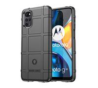 SEAHAI Funda para Motorola Moto G22 / Moto E32 Estuche, Militar Carcasa de Silicona Ligera Delgado PC TPU Bumper Anti-caída Rubber Caso - Negro