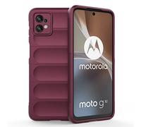 SEAHAI Funda para Motorola Moto G32 Estuche, [Diseño de Bolsa de Aire Anticaída] Robusto Carcasa de Suave Silicona Ligera PC + TPU Bumper Anti-caída Rubber Caso - Morado Oscuro