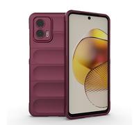 SEAHAI Funda para Motorola Moto G73 5G Estuche, [Diseño de Bolsa de Aire Anticaída] Robusto Carcasa de Suave Silicona Ligera PC + TPU Bumper Anti-caída Rubber Caso - Morado Oscuro