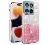 SEAHAI Funda para Motorola Signature, Degradado de Color Brillante Lindo Flor Patrón Diseño Niña Carcasa Ultradelgado Suave Silicona TPU Bumper Antigolpes Cubierta - Rosado