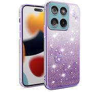 SEAHAI Funda para Motorola Signature, Degradado de Color Brillante Lindo Flor Patrón Diseño Niña Carcasa Ultradelgado Suave Silicona TPU Bumper Antigolpes Cubierta - Púrpura