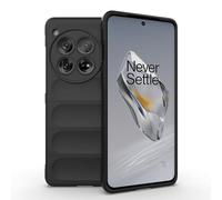 SEAHAI Funda para OnePlus 12 5G Estuche, [Diseño de Bolsa de Aire Anticaída] Robusto Carcasa de Suave Silicona Ligera PC + TPU Bumper Anti-caída Rubber Caso, Negro