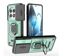 SEAHAI Funda para OnePlus 13 5G Estuche, Carcasa con Anillo Soporte y Cámara Proteger [Grado Militar Anti-Caída] Silicona Duro PC + TPU Bumper Antigolpes Cubierta - Verde