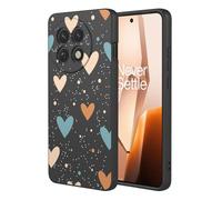 SEAHAI Funda para OnePlus 13R 5G, Ultradelgado Suave Carcasa de Silicona Líquida, Moda TPU Bumper Antigolpes Cubierta con Patrón de Animales de Lindas Flores - Negro S04