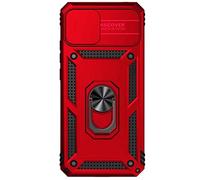 SEAHAI Funda para OnePlus Nord CE 3 Lite 5G, Estuche con 360 Grados Anillo Soporte y Cámara Deslizante Proteger [Grado Militar Anti-Caída] Silicona PC + TPU Bumper Antigolpes Carcasa - Rojo